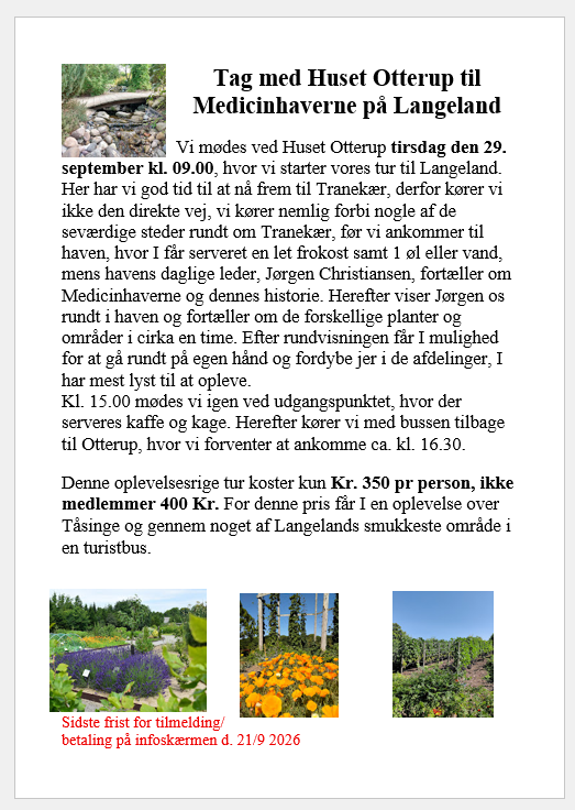 Medicinhaverne på Langeland